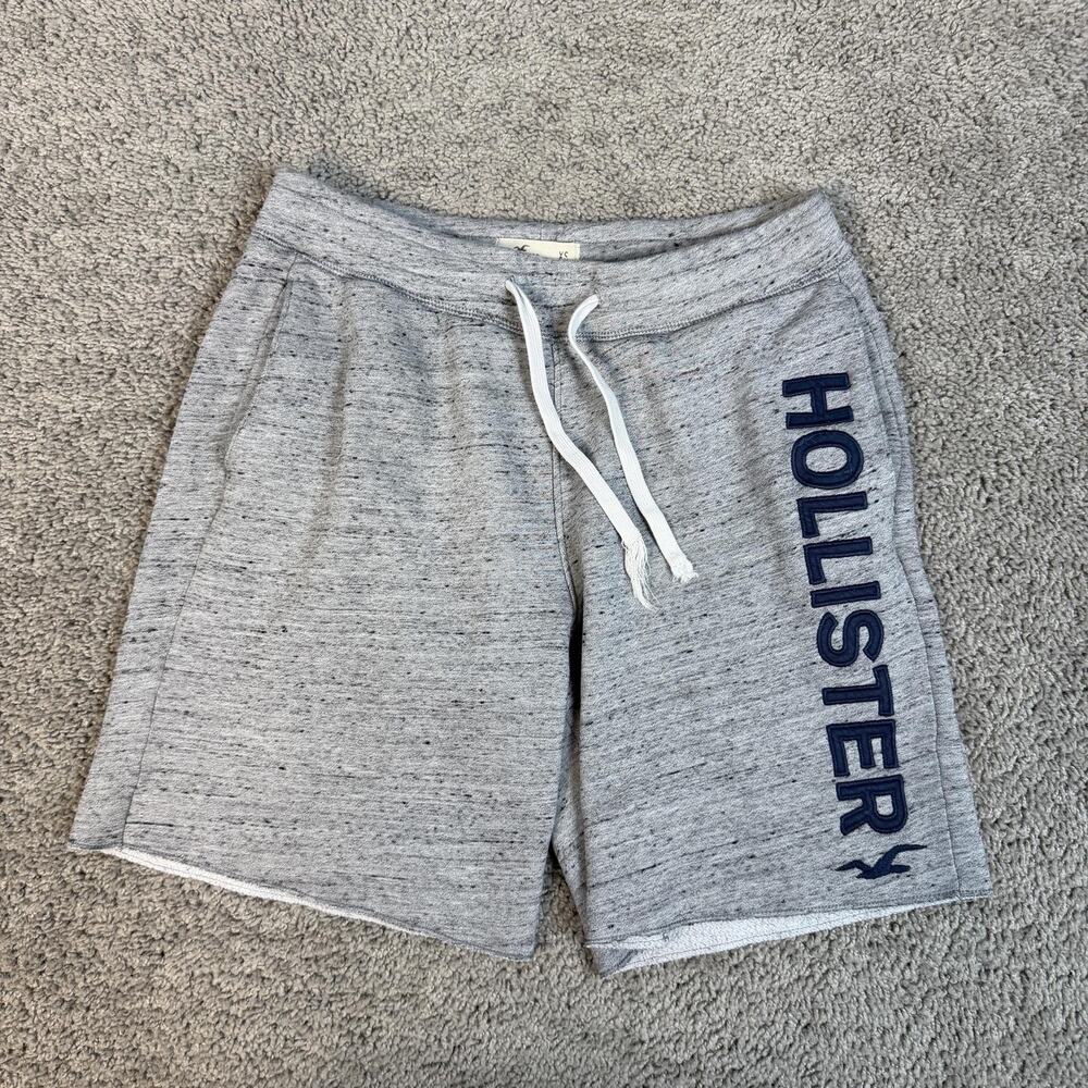 Hollister Shorts Mens XS Gray Fleece Sweat Drawstring 7 In Inseam Pockets